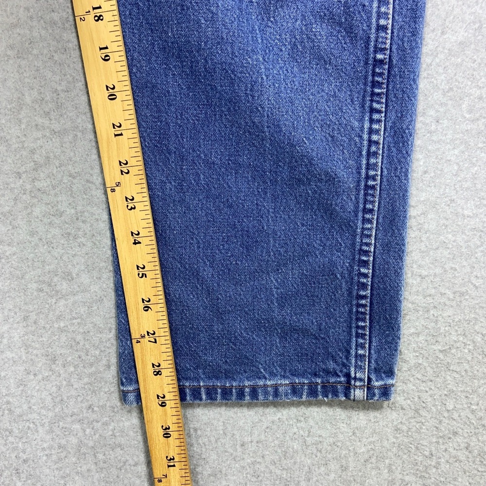 VINTAGE Wrangler Jeans Mens 40x29‎ Blue Denim Distressed Cowboy Cut Made In USA - Picture 10 of 12